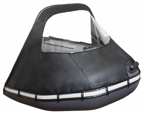 Тент носовой с окном Apache 3300,3500,3700 (ПВХ) черный